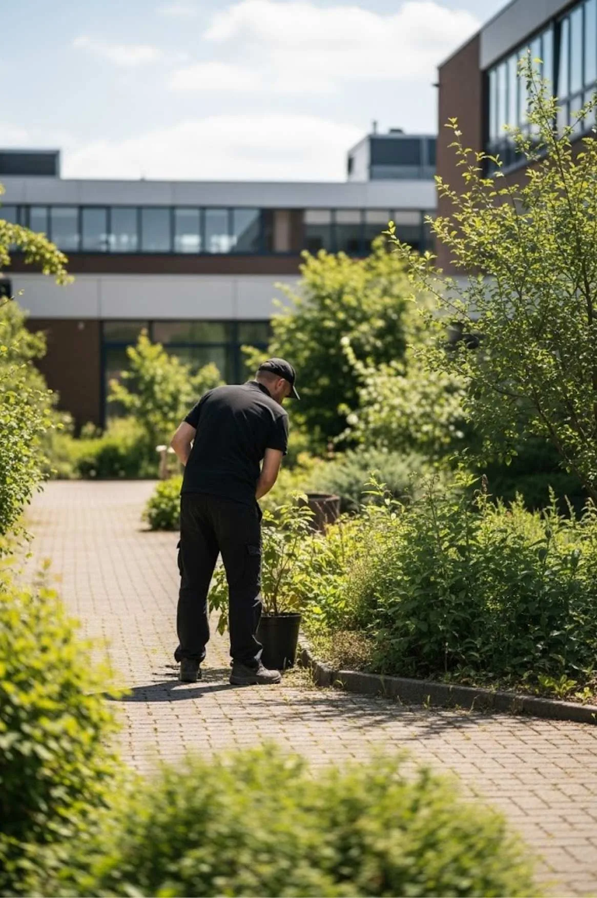 Hovenier schutting maken