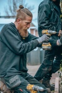 hovenier aan het werk