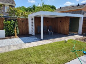 Thermofrakee hout overkapping Eelde