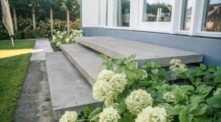 Zwevende trappen tuinaanleg Drachten