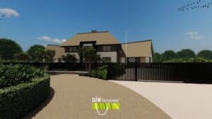 DIM Hovenier tuinpoort met klinkerpad