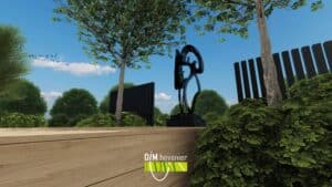 DIM Hovenier accent met sculptuur in tuin
