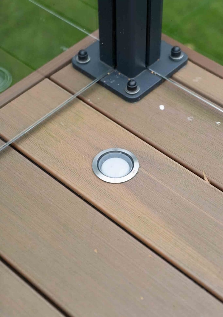 Detail tuinverlichting dim hovenier