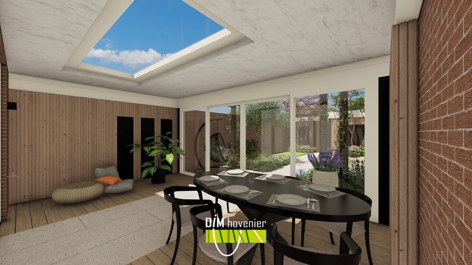 Tuinontwerp 3D Groningen Stad DIM Hovenier