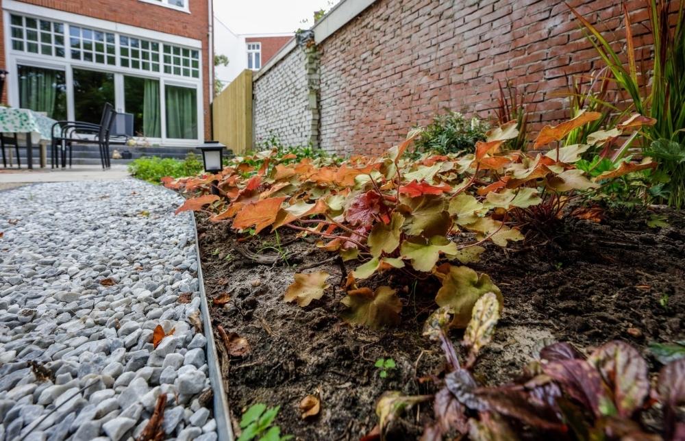 Bladeren weghalen voor gezond gazon en borders