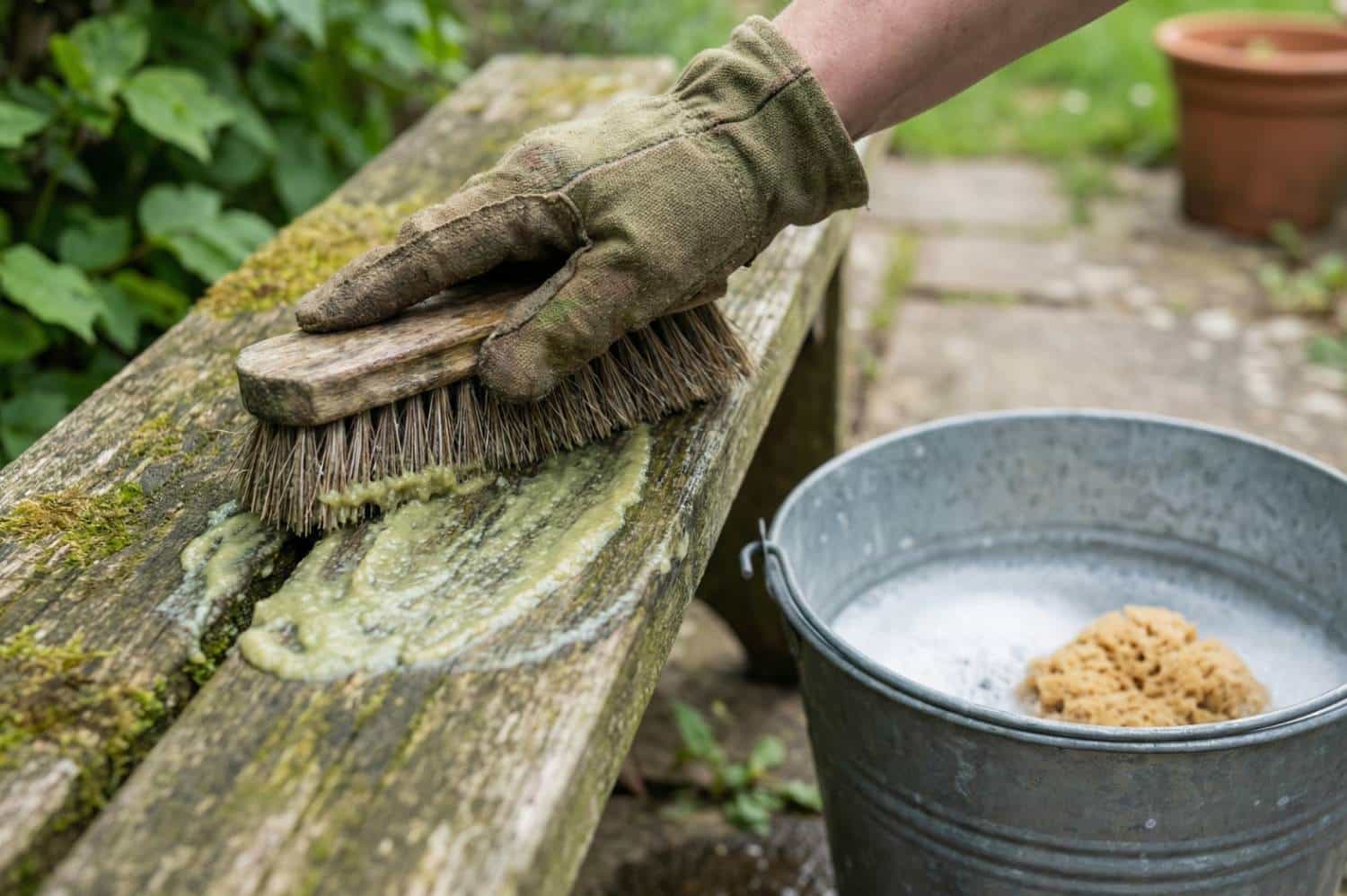 Schoonmaken van tuin zonder schadelijke stoffen
